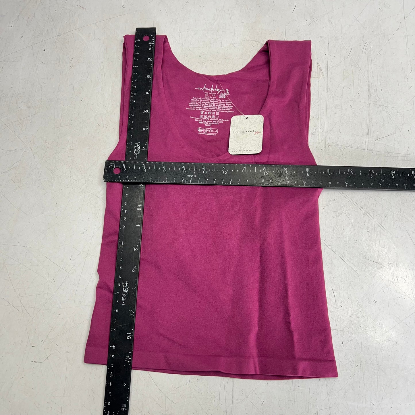 FREE PEOPLE Seamless Crop Top Muscle Tank Women's Sz XS/S Mulberry 104462494