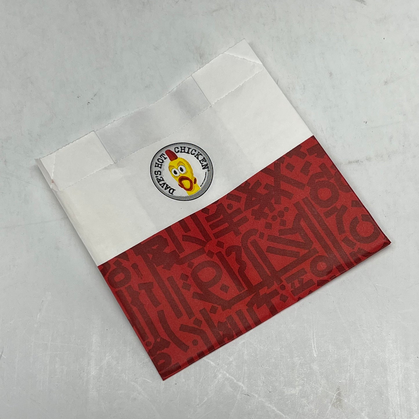 ZA@ DAVE'S HOT CHICKEN  (1000 PACK) Slider Bags for Foodservice Red/White