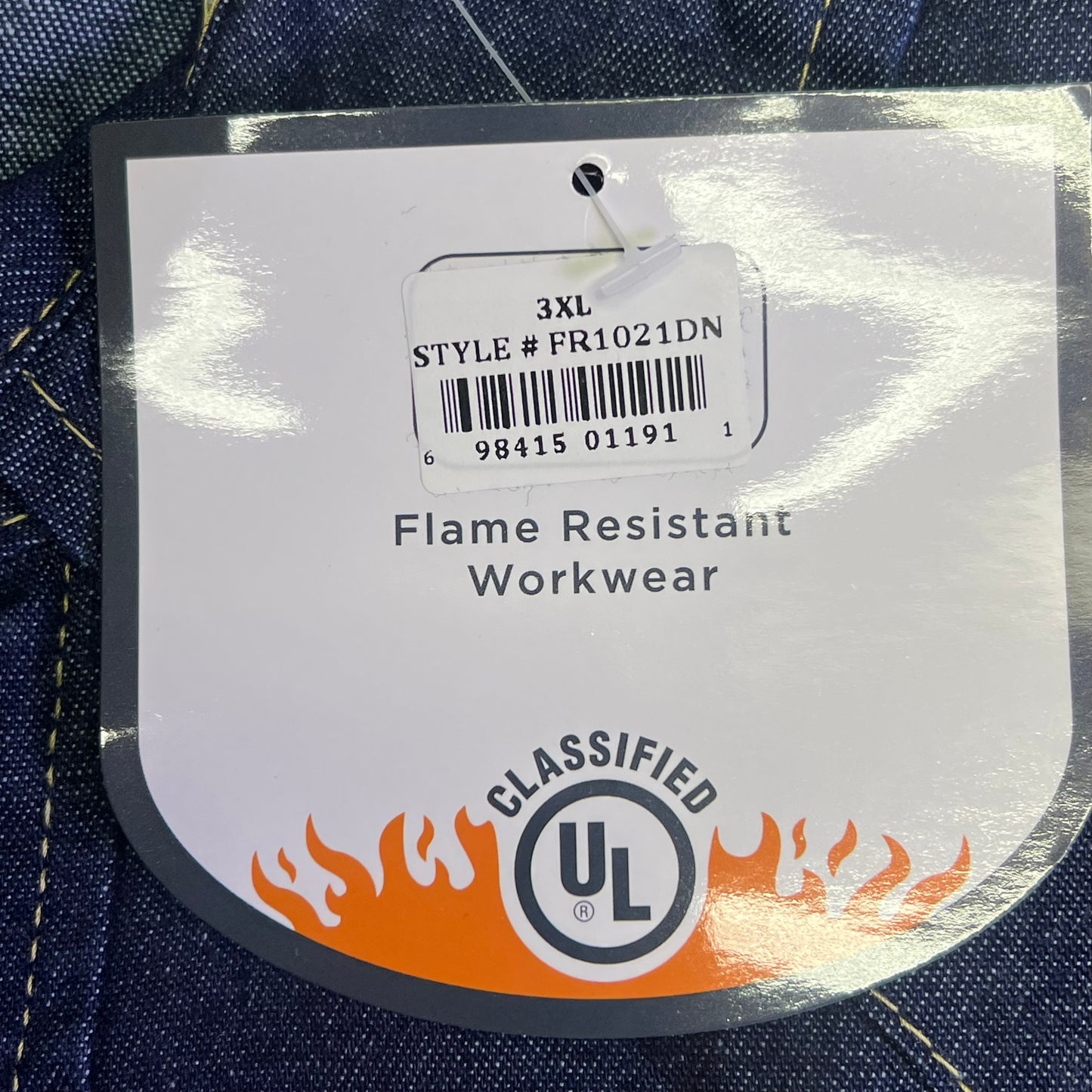 RASCO Flame Resistant Denim Lightweight Work Short Men's Sz 3XL Navy Blue FR1021DN