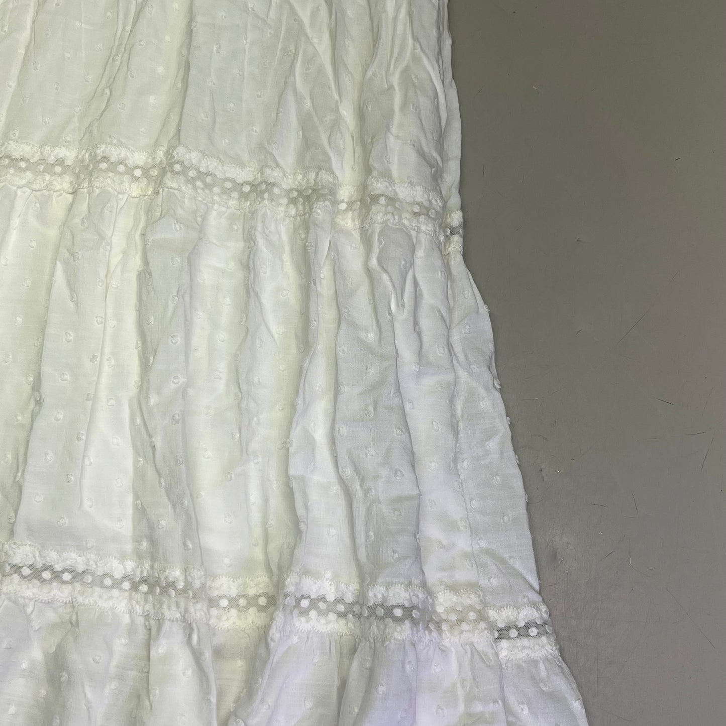 KNOX ROSE Lightweight Short Sleeve Maxi Dress  Women's Sz L White (Pre-Owned)