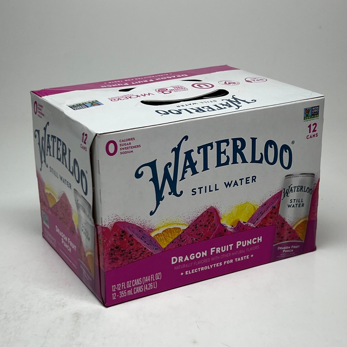 ZA@ WATERLOO (24 PACK) Dragonfruit Punch Still Water 12 fl oz. BB 02/27