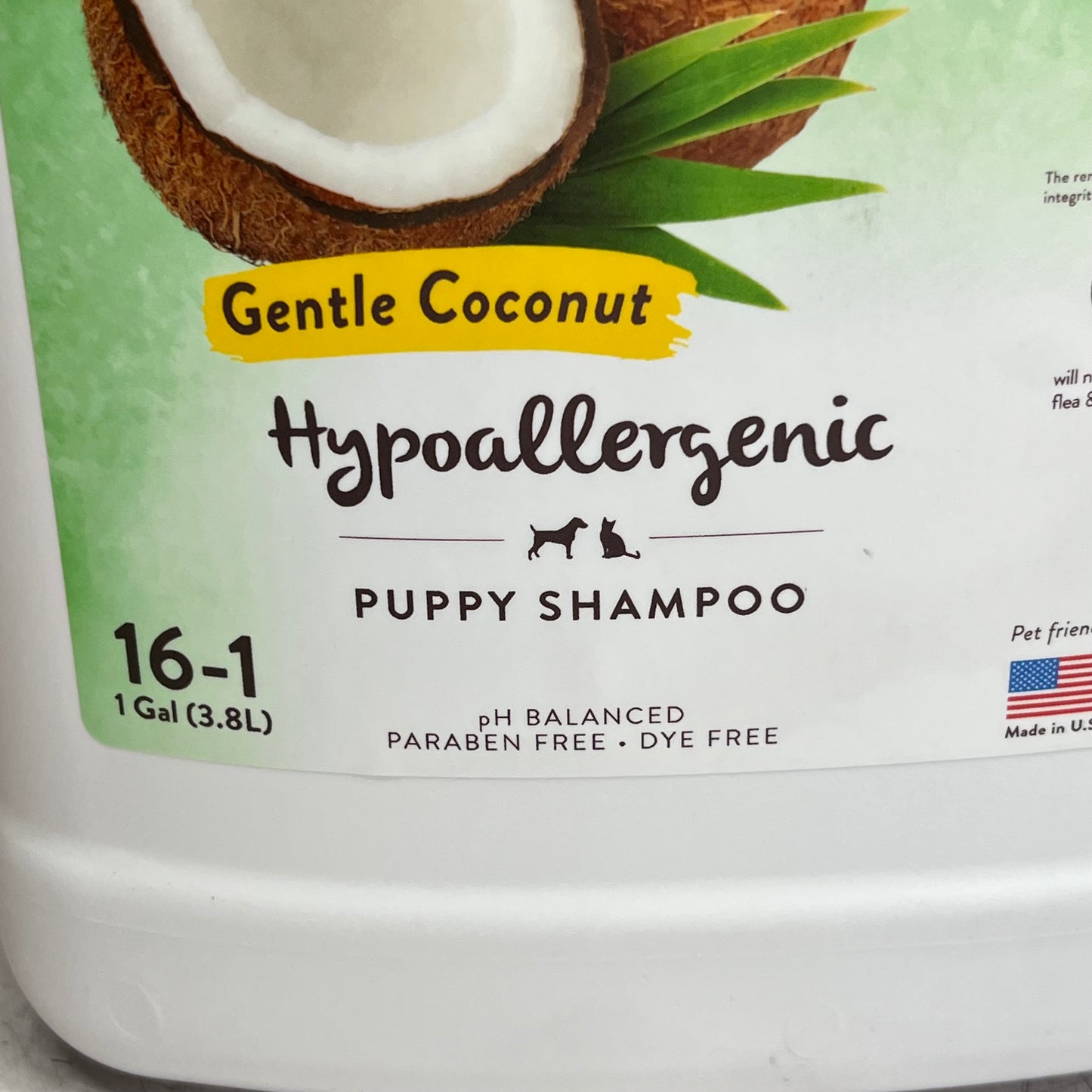 TROPICLEAN Gentle Coconut Hypoallergenic Ph Balance Puppy & Kitten Shampoo 1 Gal