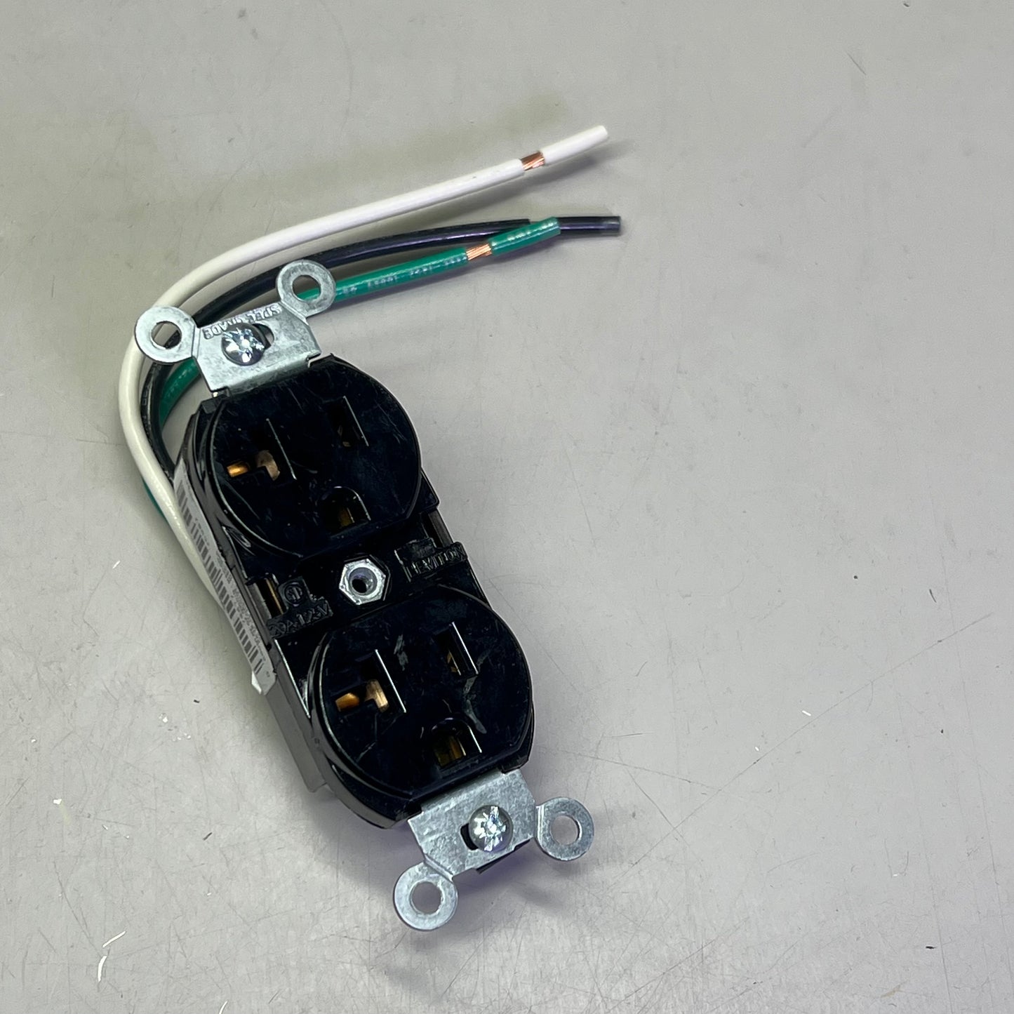 LEVITON (3 PACK) Duplex Receptacle/Outlet Industrial Grade Black 5362-LE