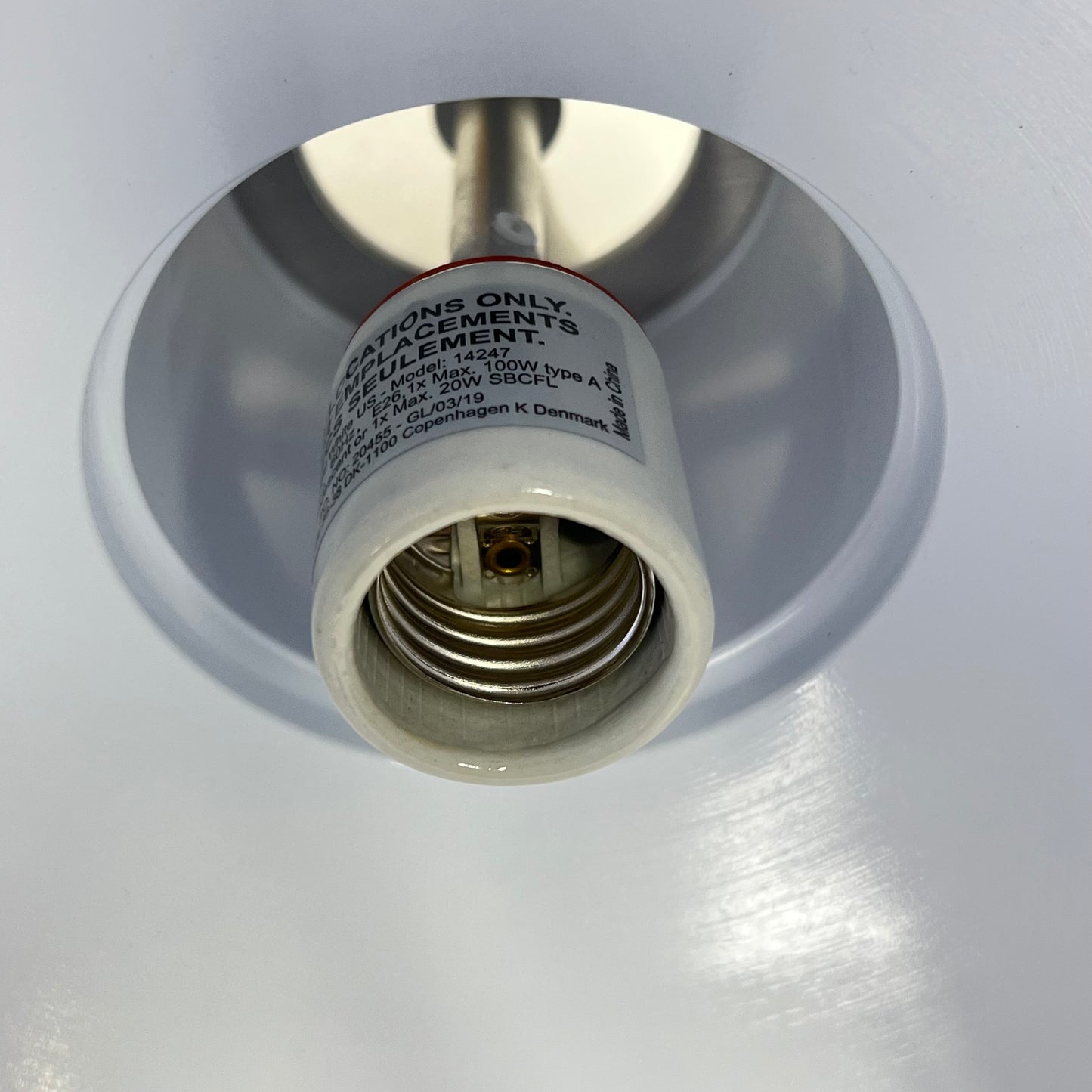 GREENCREATIVE Unfold Pendant Light Made From Pliable Silicone Dia 4.25" White