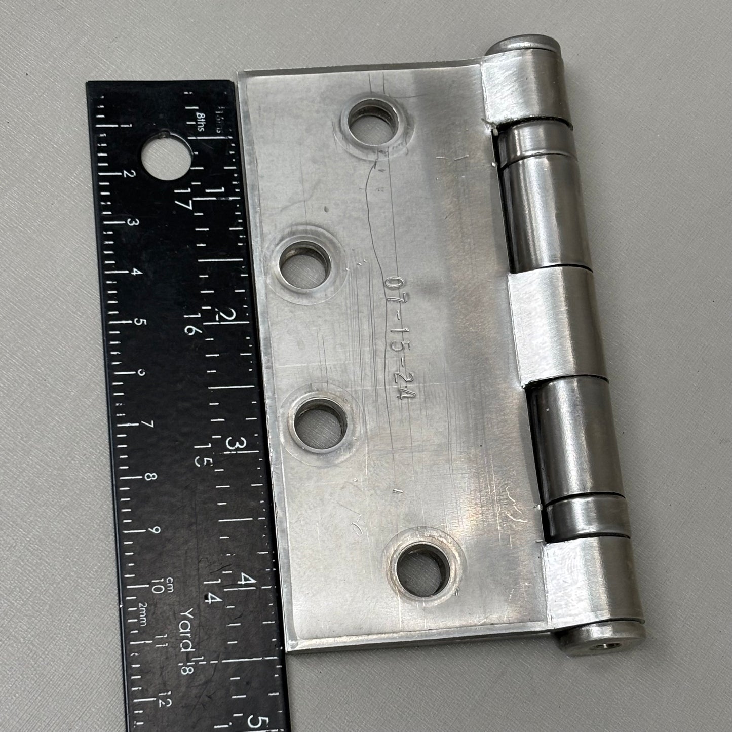 HAGER (3 PACK) Full Mortise Hinge 5 Knuckle Stainless Steel BB1191 Series 4.5"