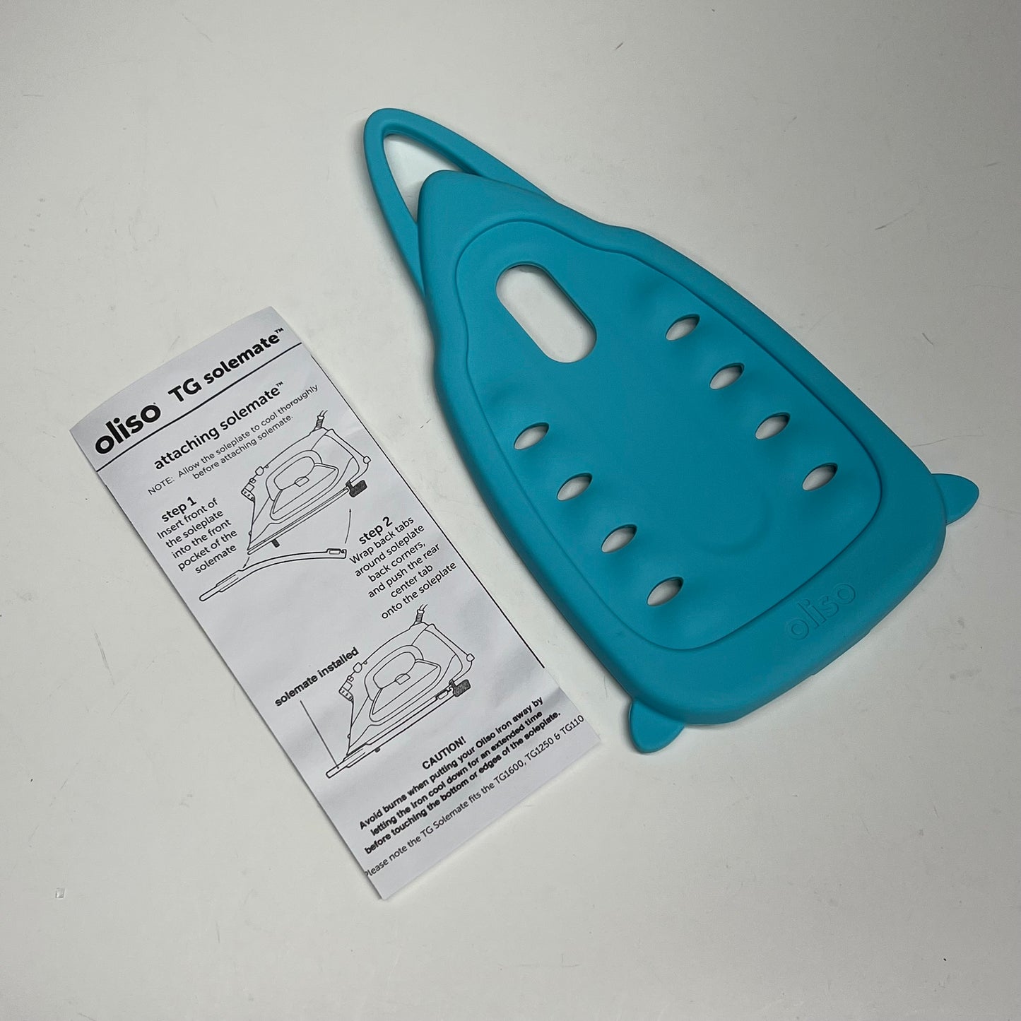 OLISO Tg Heat Resistant Silicone Solemate Soleplate Smart Iron Cover Turquoise
