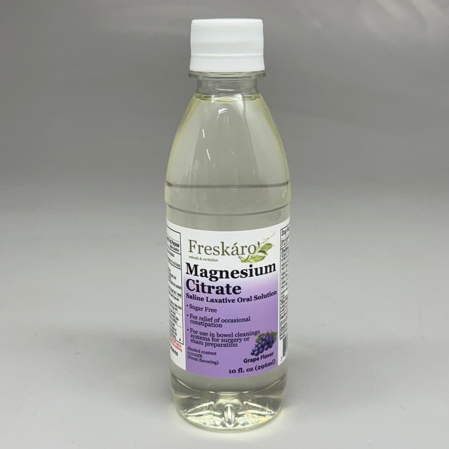 FESKARO (3 PACK) Magnesium Citrate Saline Laxative Oral Grape 10 fl oz 02/26