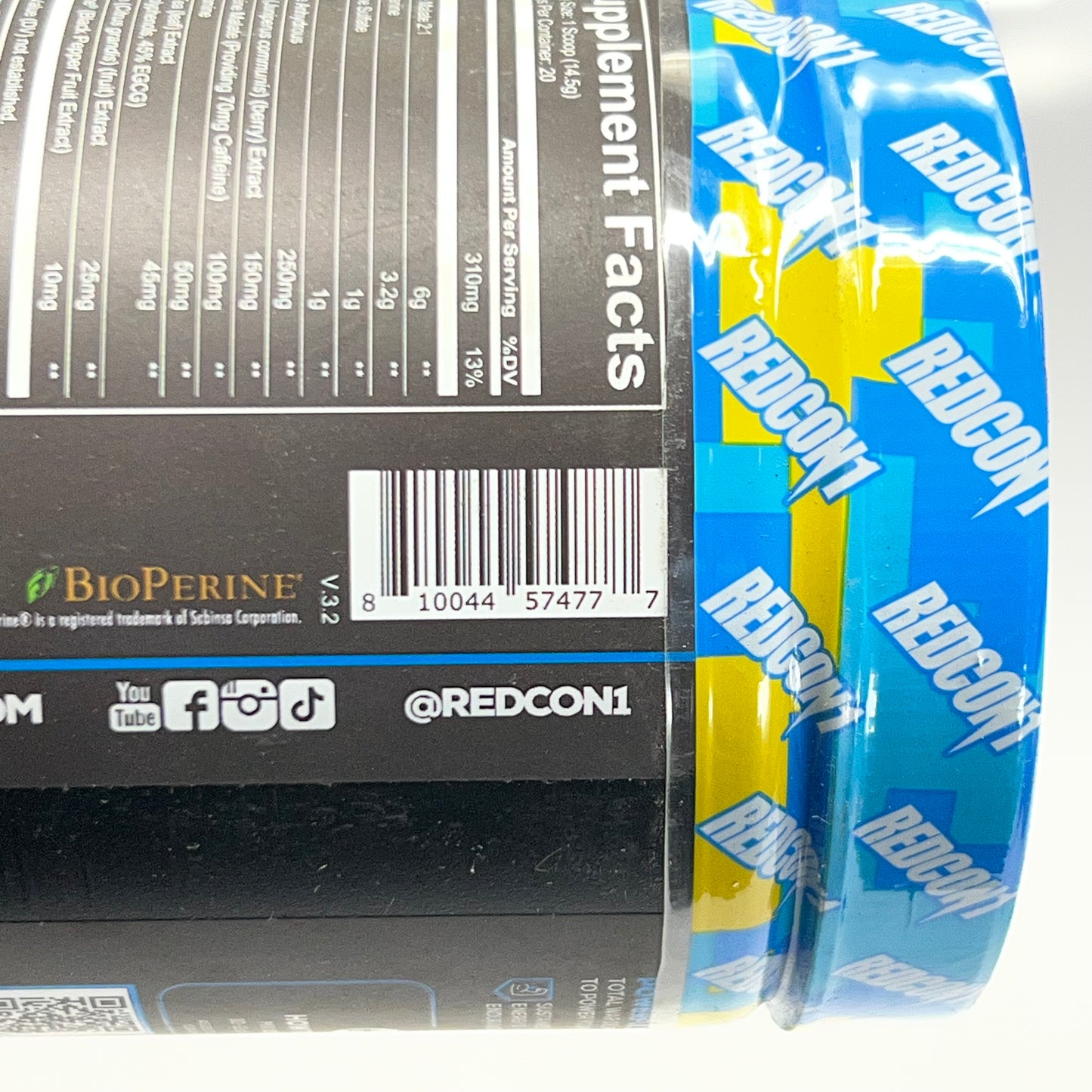 REDCON1 Pre-Workout, Blue Lemonade 20 Serving 10.23 oz BB 11/28