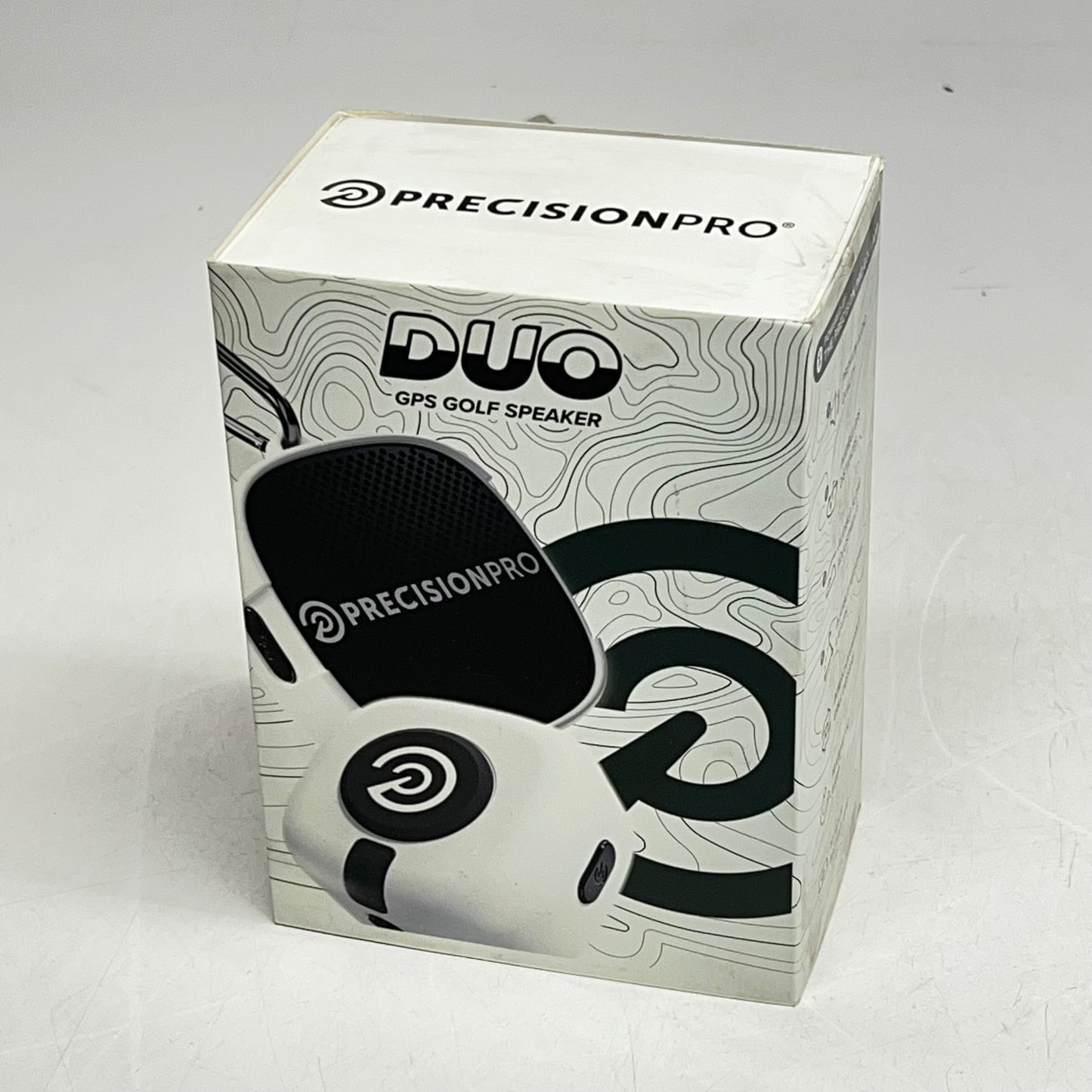 PRECISION PRO Duo Gps Golf Portable Speaker Water Resistant 5"x5" White 1073934