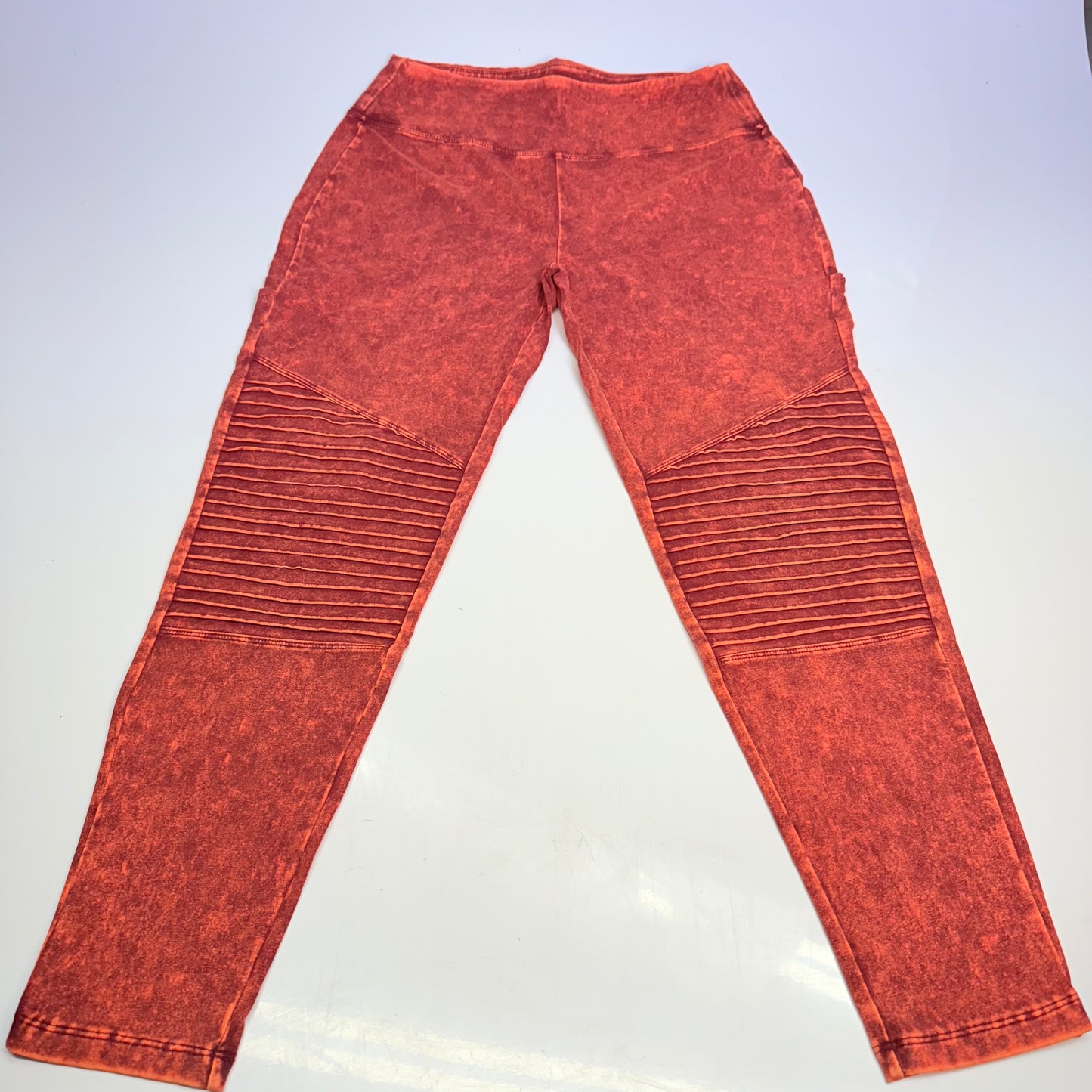 ZENANA Zenana Mineral Wash Wide Waistband Legging Size 2x Almond (New)