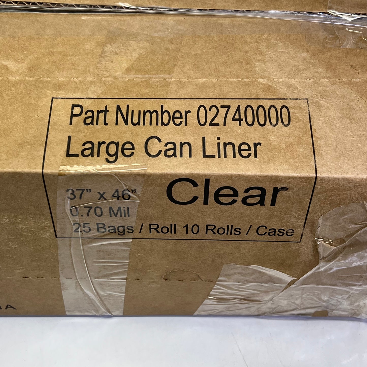 ZA@ BERRY GLOBAL INC Large Can Liner Clear (250 Bags) 37" X 46" Clear (Distressed Box)