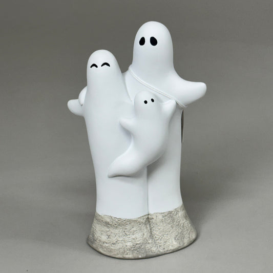 RAZ IMPORT Resin Ghost Family Scaredy Cat Collection Halloween Decor 9" 4420453