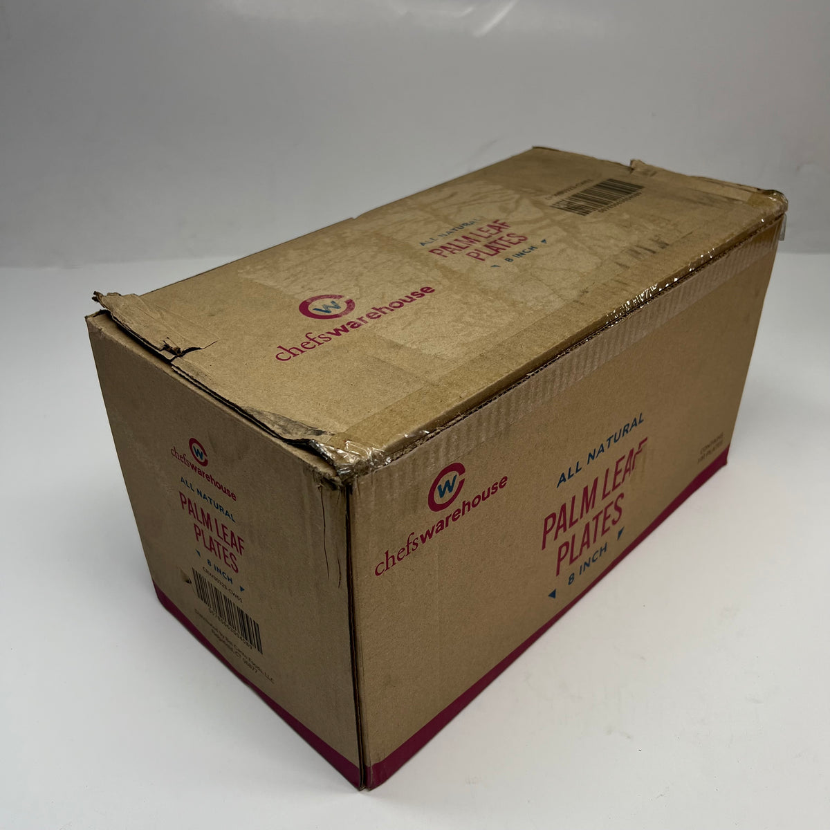 CHEFS WAREHOUSE (100 PACK) All Natural Palm Plate Highly Durable 8" RWB0323N