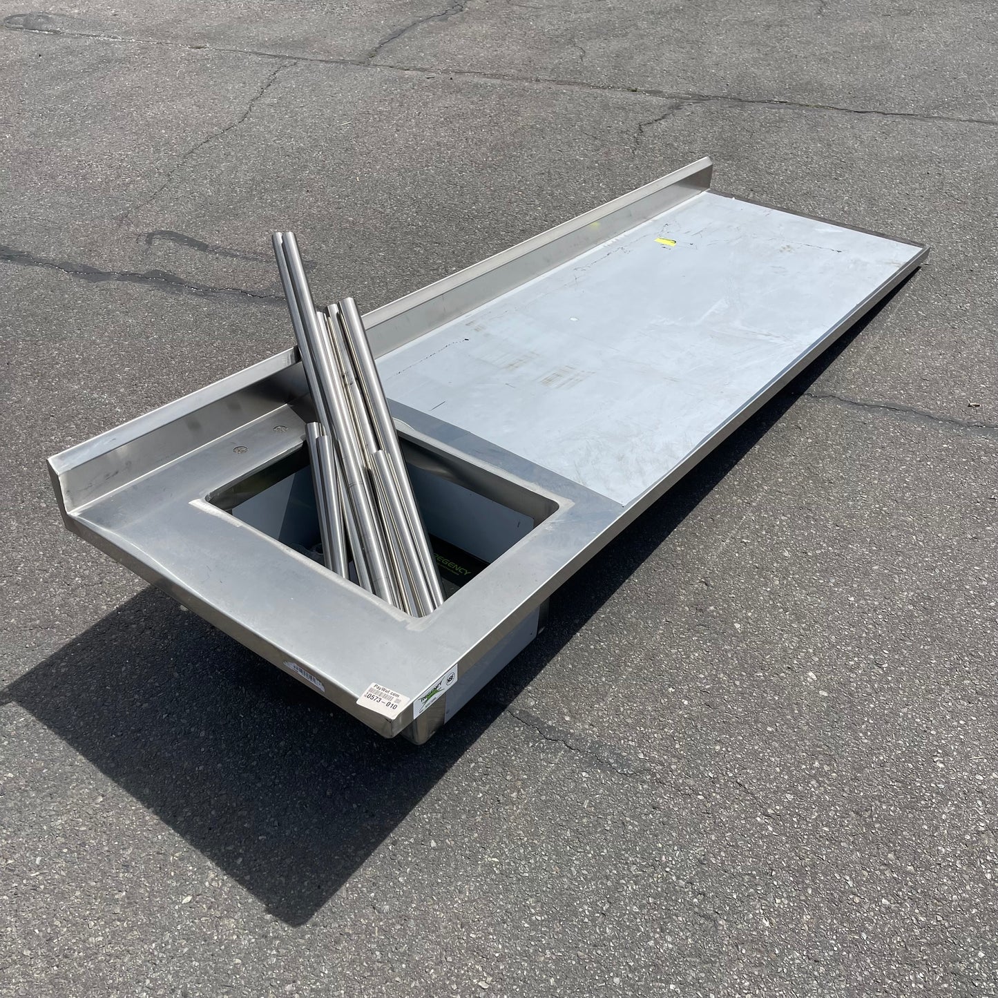 Z@ Pallet of REGENCY Work Table w/ Left Sink Stainless Steel 600ST3096L (NEW)