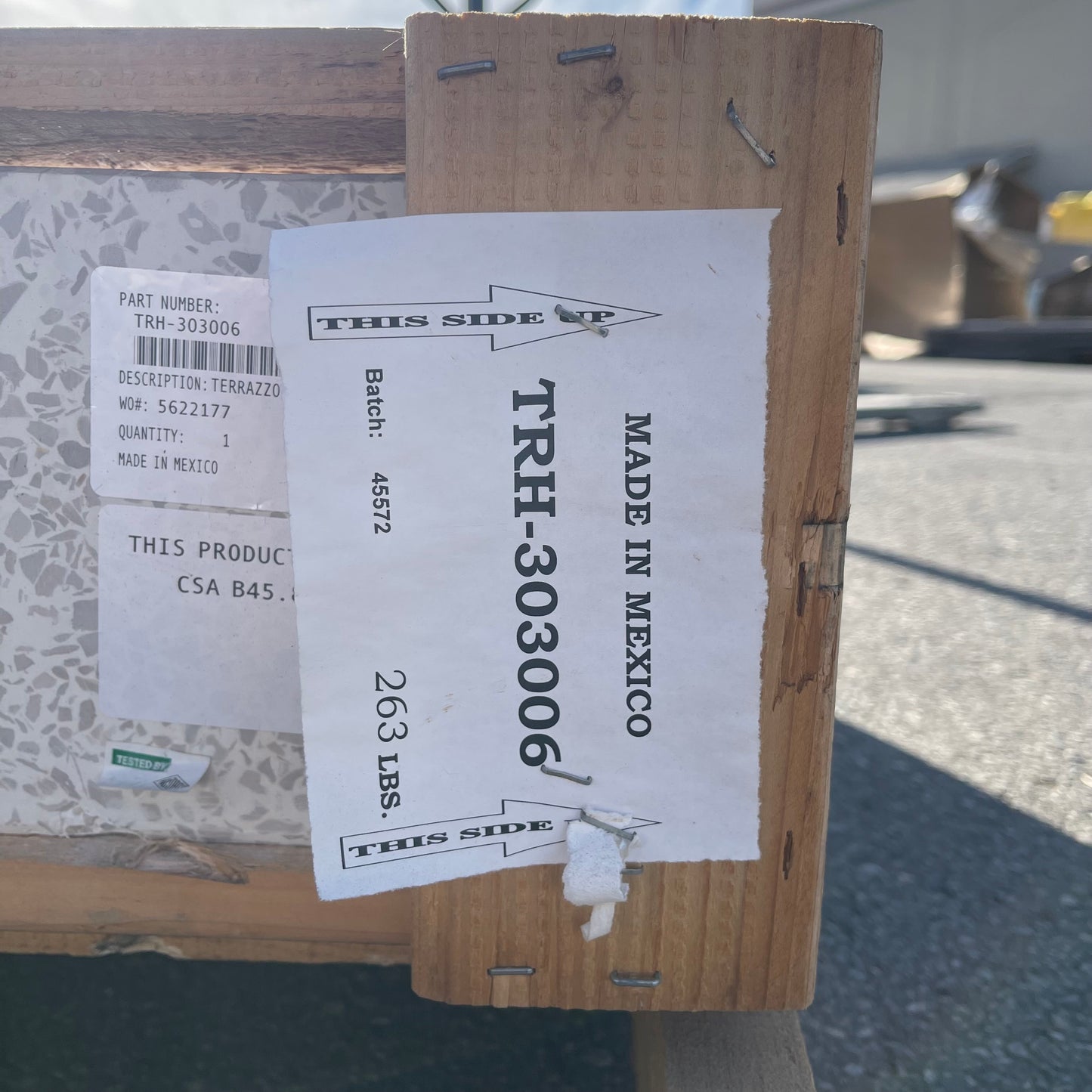 ZA@ Pallet of ACORN ENGINEERING Terrazzo Reduced Height Mop Sink 30”x30”x6” TRH-303006 (AS-IS)