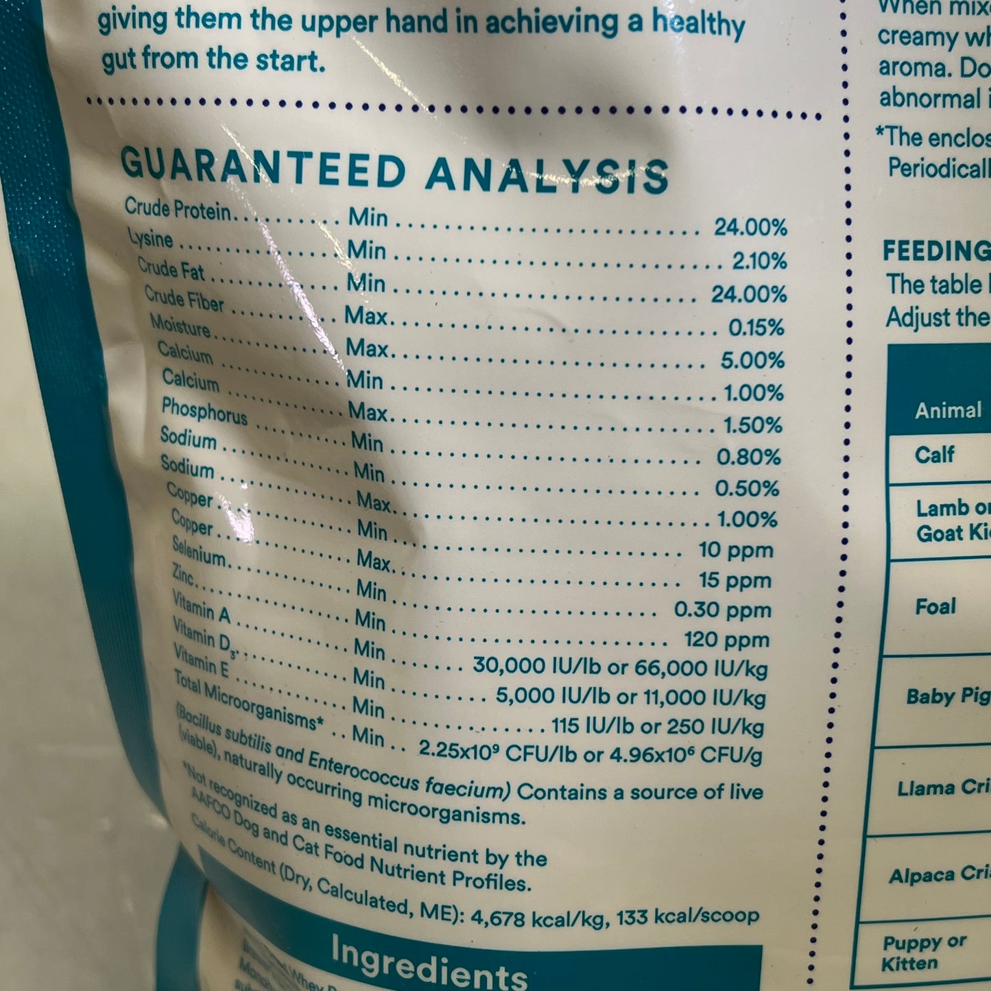 NURSE ALL All-Milk Replacer W/ Probiotics Multi-Species 3.5lbs White BB 03/26