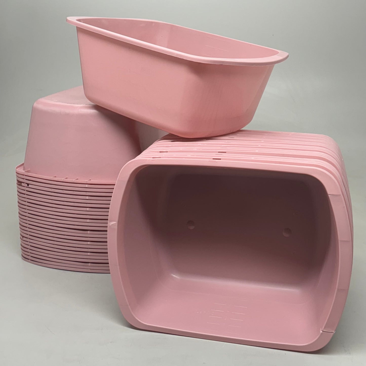 MEDEGEN (50 Pcs) Rectangular Wash Basin 6.6L 13”Lx10”Wx5” Dusty Rose H362-10