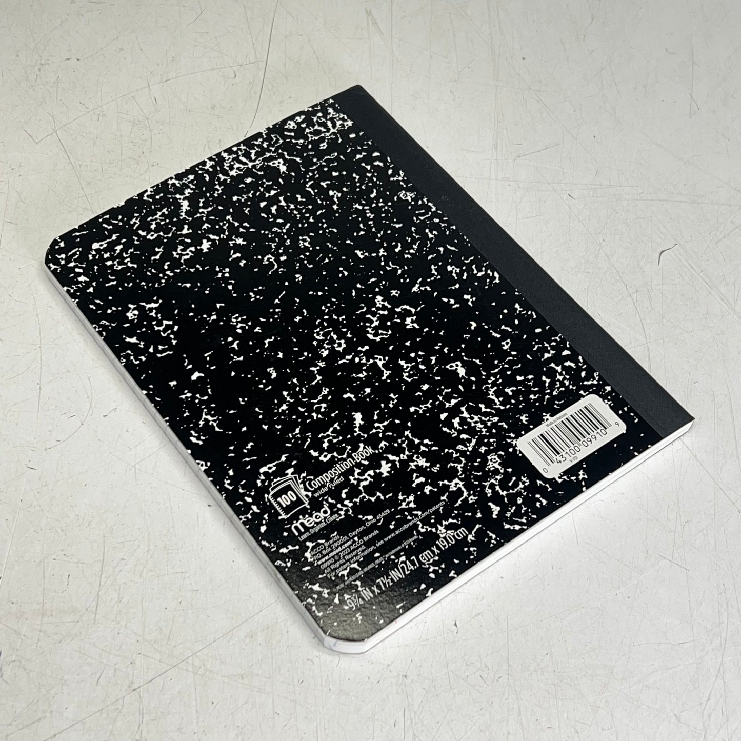 ZA@ MEAD (6 PACK, 100 SHEETS EACH) Composition Notebooks Wide Ruled 1-Subject 9.75" X 7.5" Blac|k/White 306712