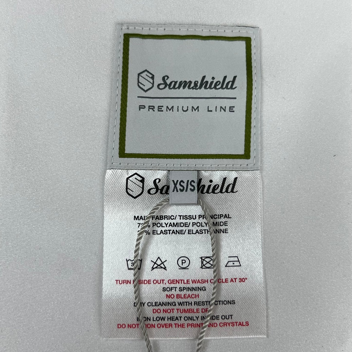 SAMSHIELD Plastron Crystal Fabric Equestrian Riding Tie Women's Sz XS/S White