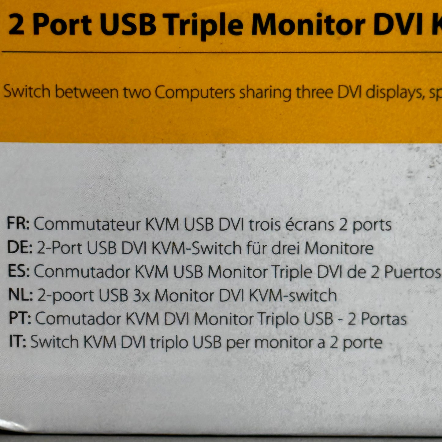 STARTECH.COM 2 Port Triple Monitor DVI USB KVM Switch Audio Black SV231TDVIUA