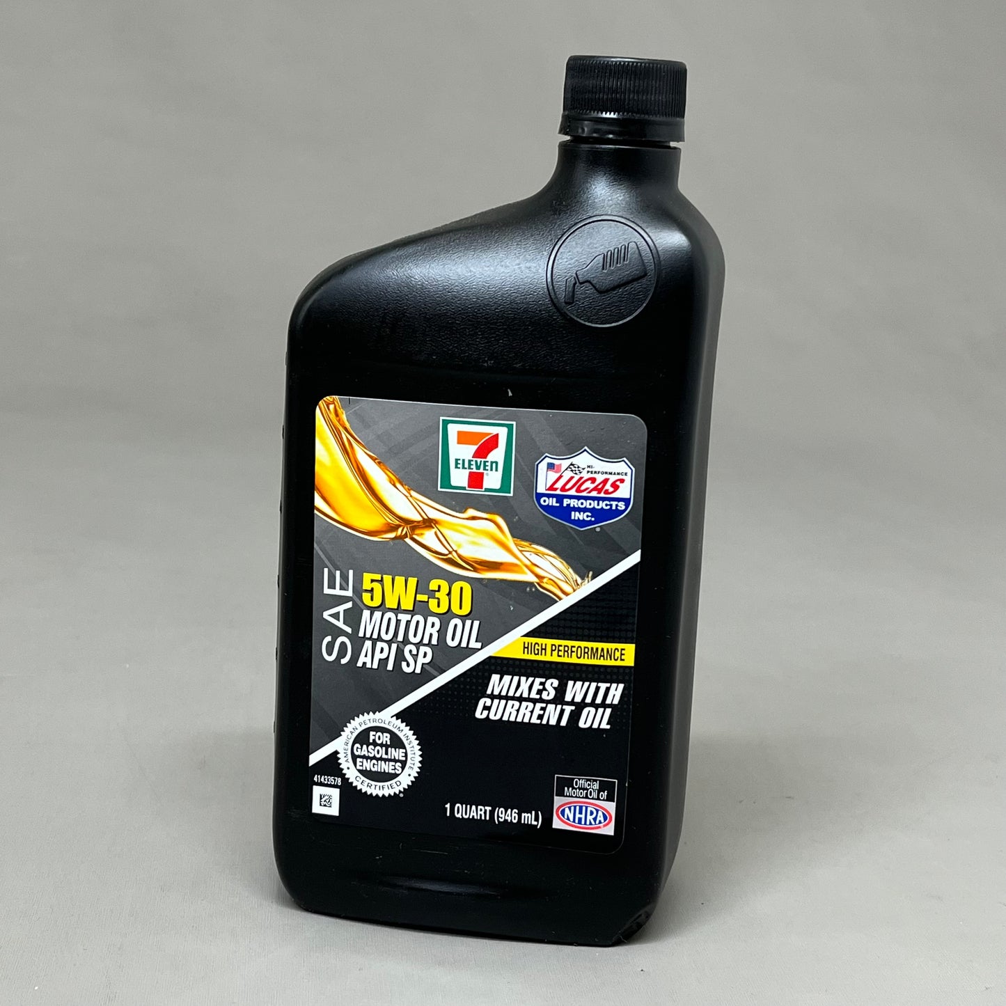 ZA@ 7 ELEVEN (6 PACK, 1 QUART EACH) SAE 5W-30 Motor Oil API SP High Performance As-is