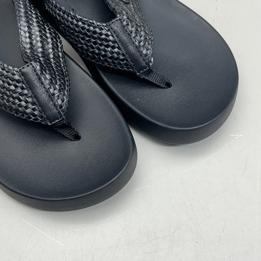 COBIAN Palmilla Braided Synthetic Leather Strap Sandals Women's Sz 9 EU 39.5 Black PAL25-001-09