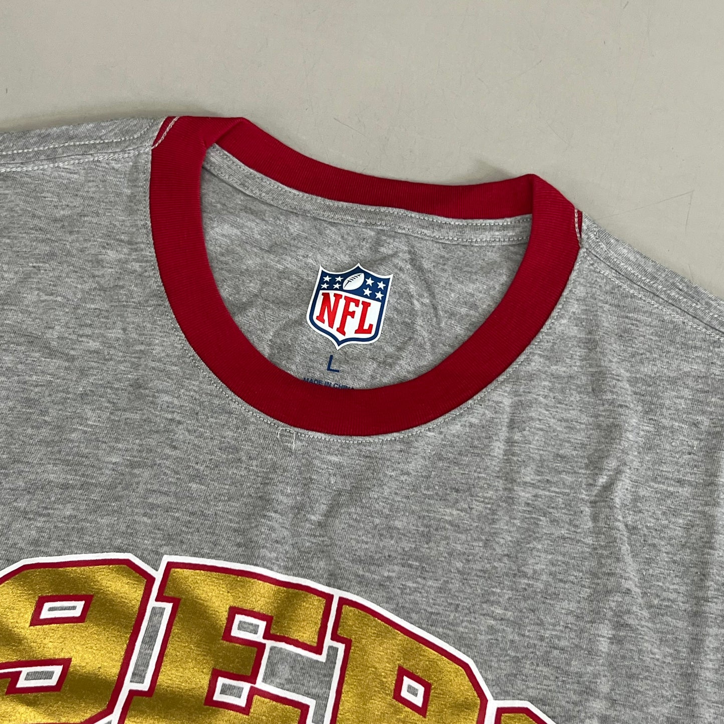 NFL G-lll Sport San Francisco Black Label T-shirt Men's Sz L Red, Gray, Gold
