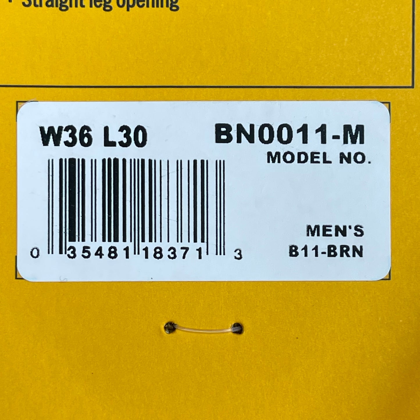 CARHARTT Loose Fit Washed Duck Utility Work Pant Men's Sz W36xL30 Brown BN0011-M