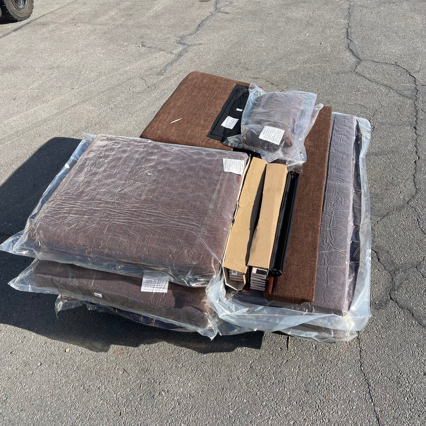 ZA@ Pallet of WLIVE Upholstered Loveseat w/ Extra Parts ASSF018BR (AS-IS)