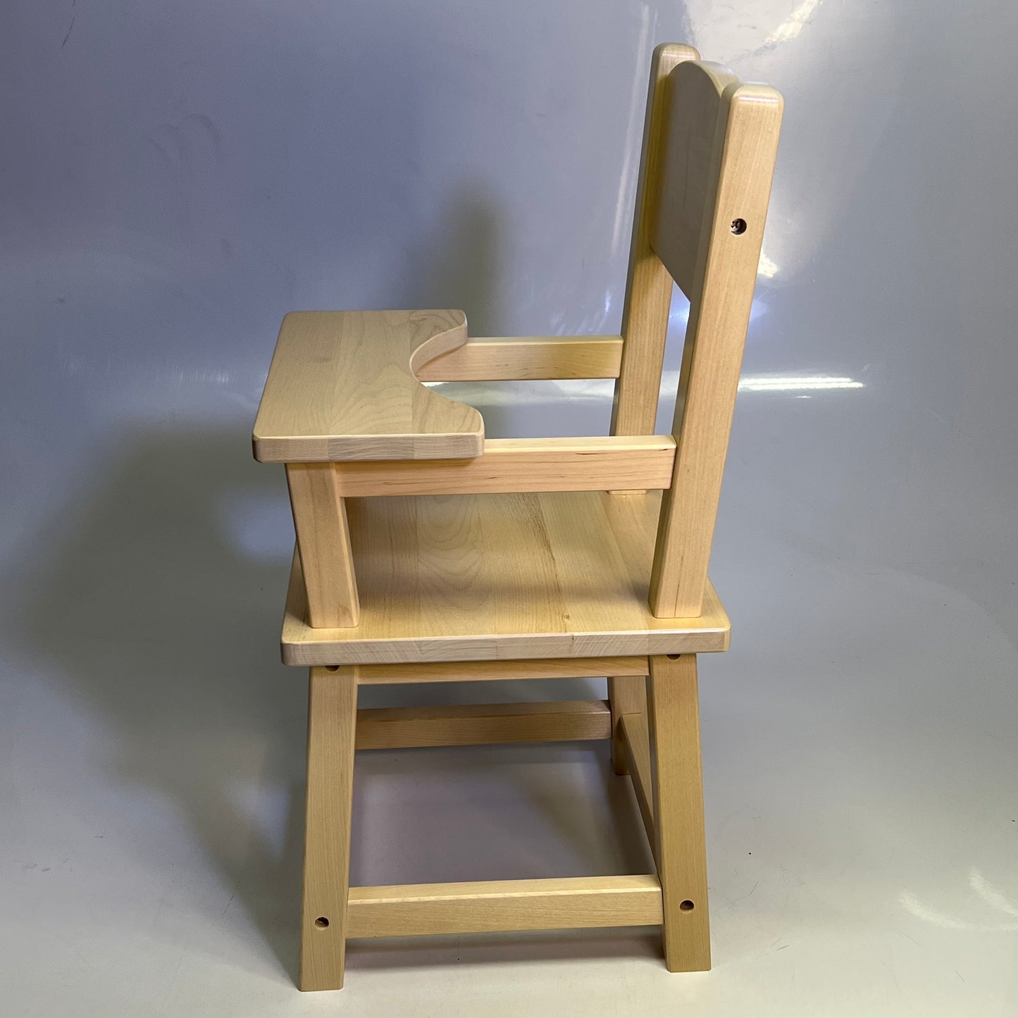 LAKESHORE Hardwood Doll High Chair 11"w x 10 1/4"d x 21 1/2"h Tan EE557