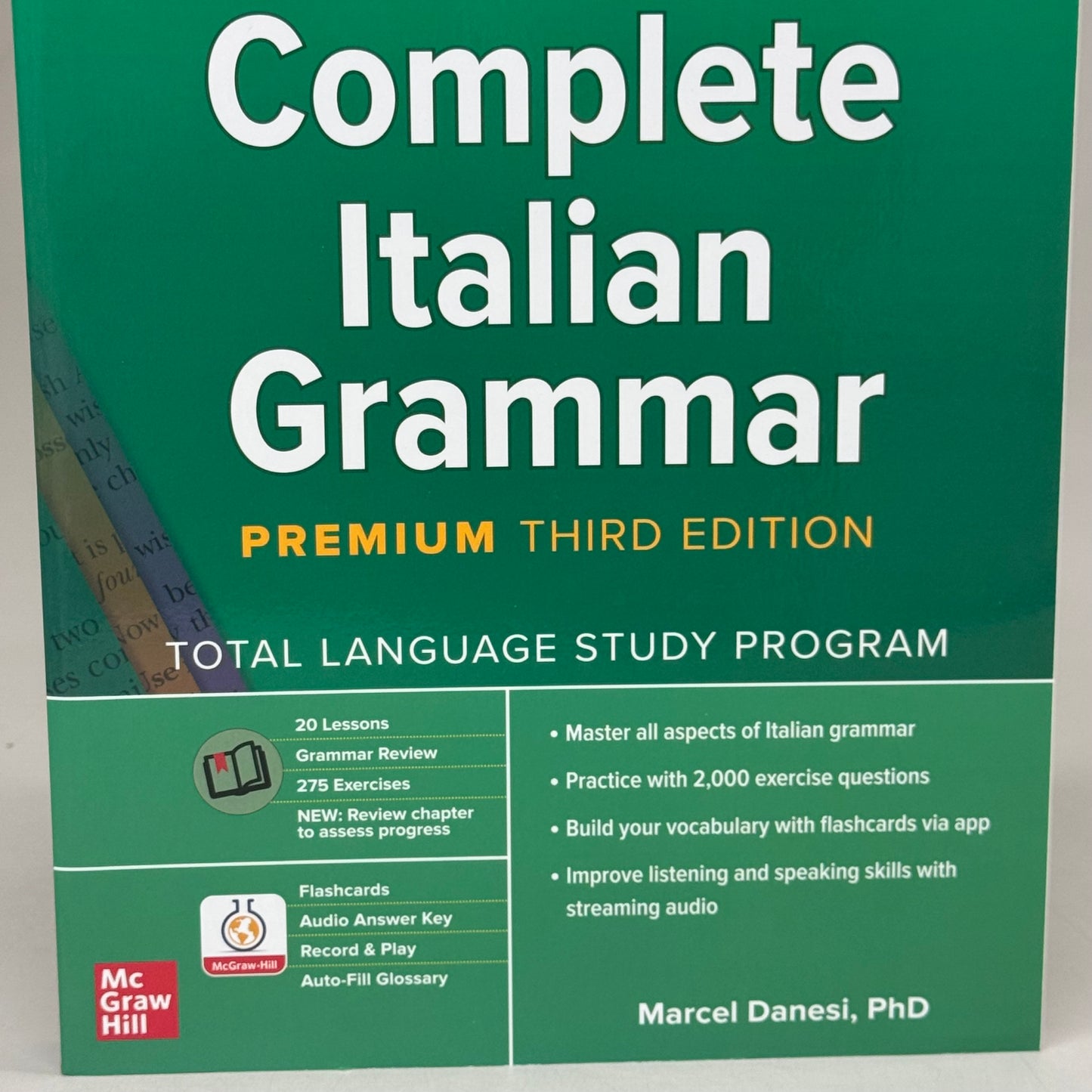 MC GRAW HILL Marcel Danesi Complete Italian Grammar Third Edition 360 Pages