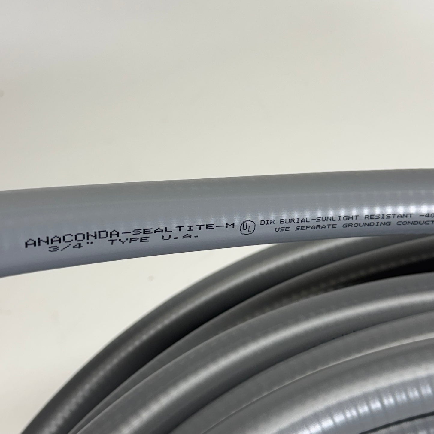 ANACONDA SEALTITE Flexible Metal Conduit 3TA1 Sz 1 3/4" X 100 ft Gray 034222-0000