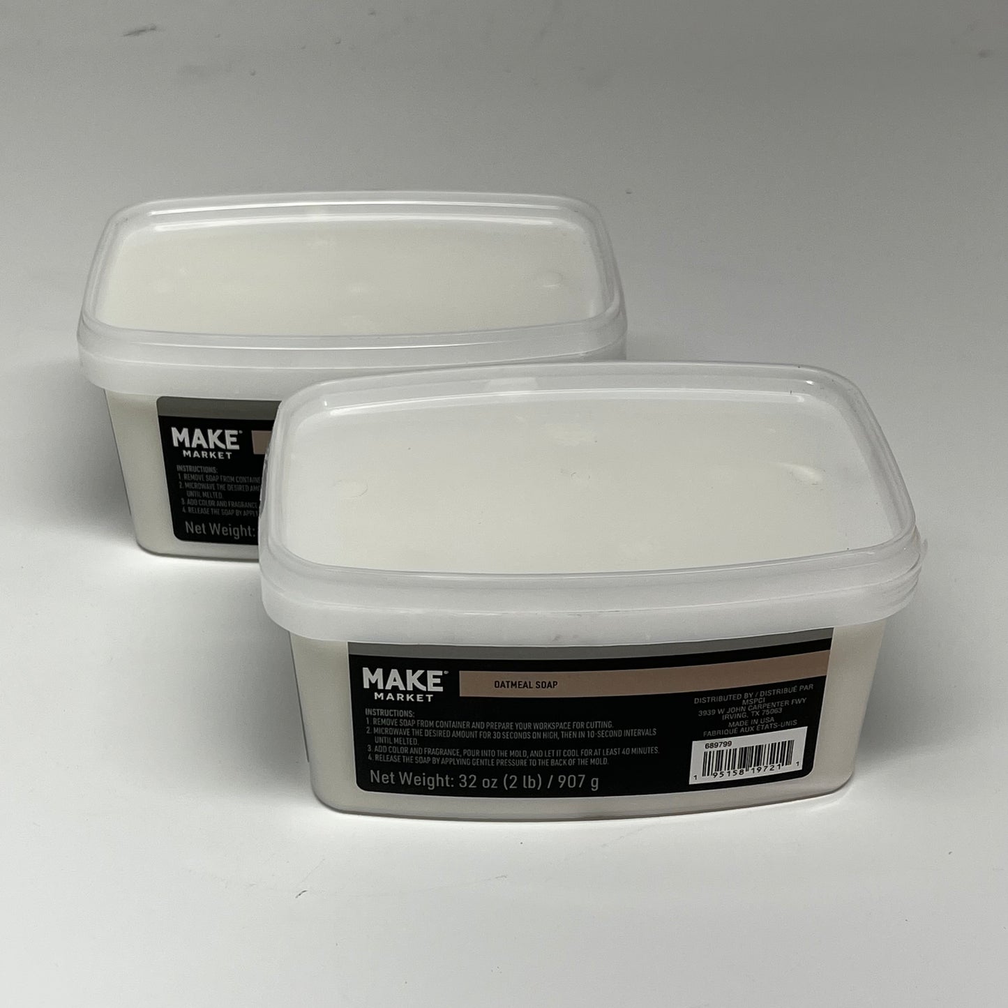 ZA@ MAKE MARKET (2 PACK) Oatmeal Soap Suspension Formula 2 Lbs White 689799
