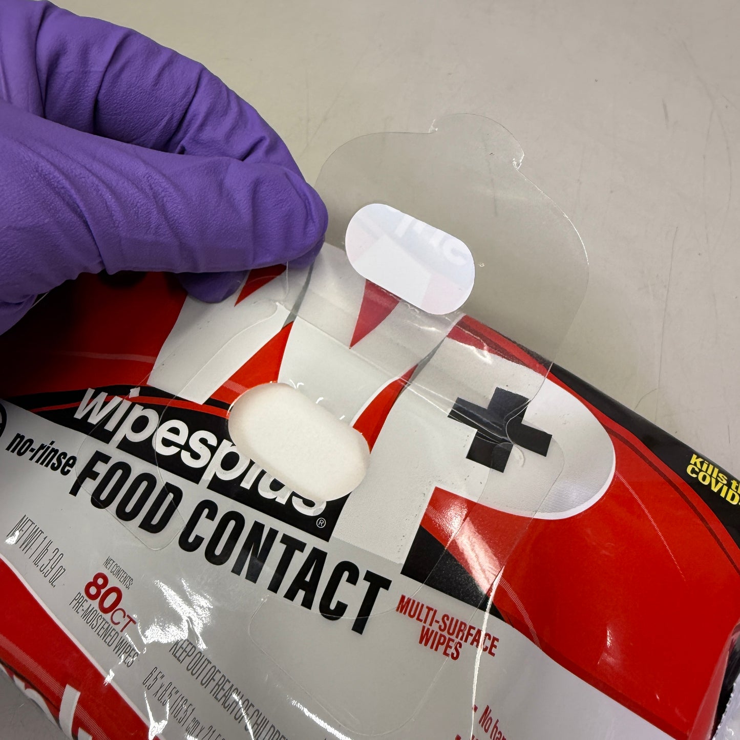 ZA@ WipesPlus No-Rinse Contact Surface Wipes 6 Pack (80 Each, 480 Total) 37608