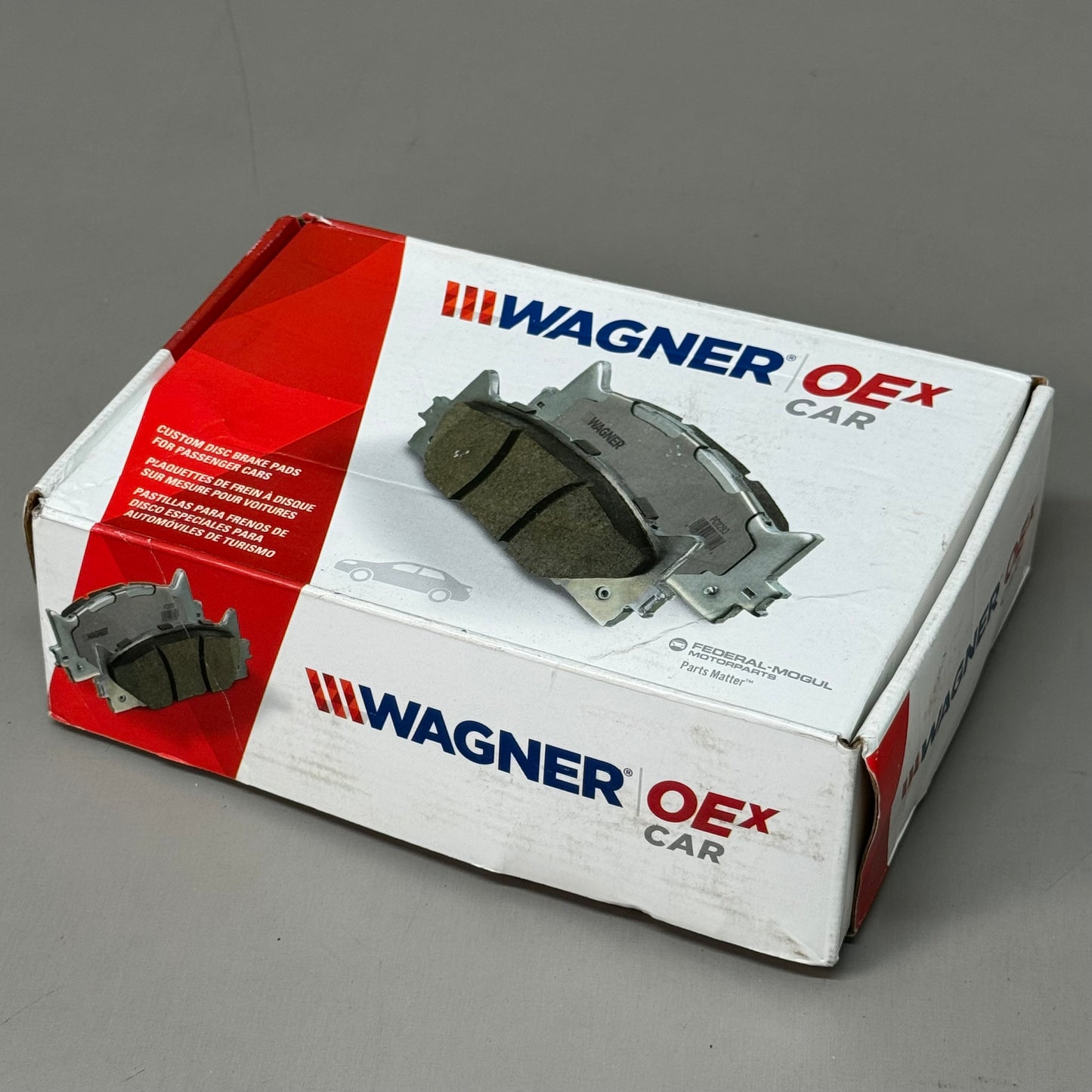 WAGNER OEx Premium Ceramic Disc Brake Pad Set 6" x 2" Grey OEX815D