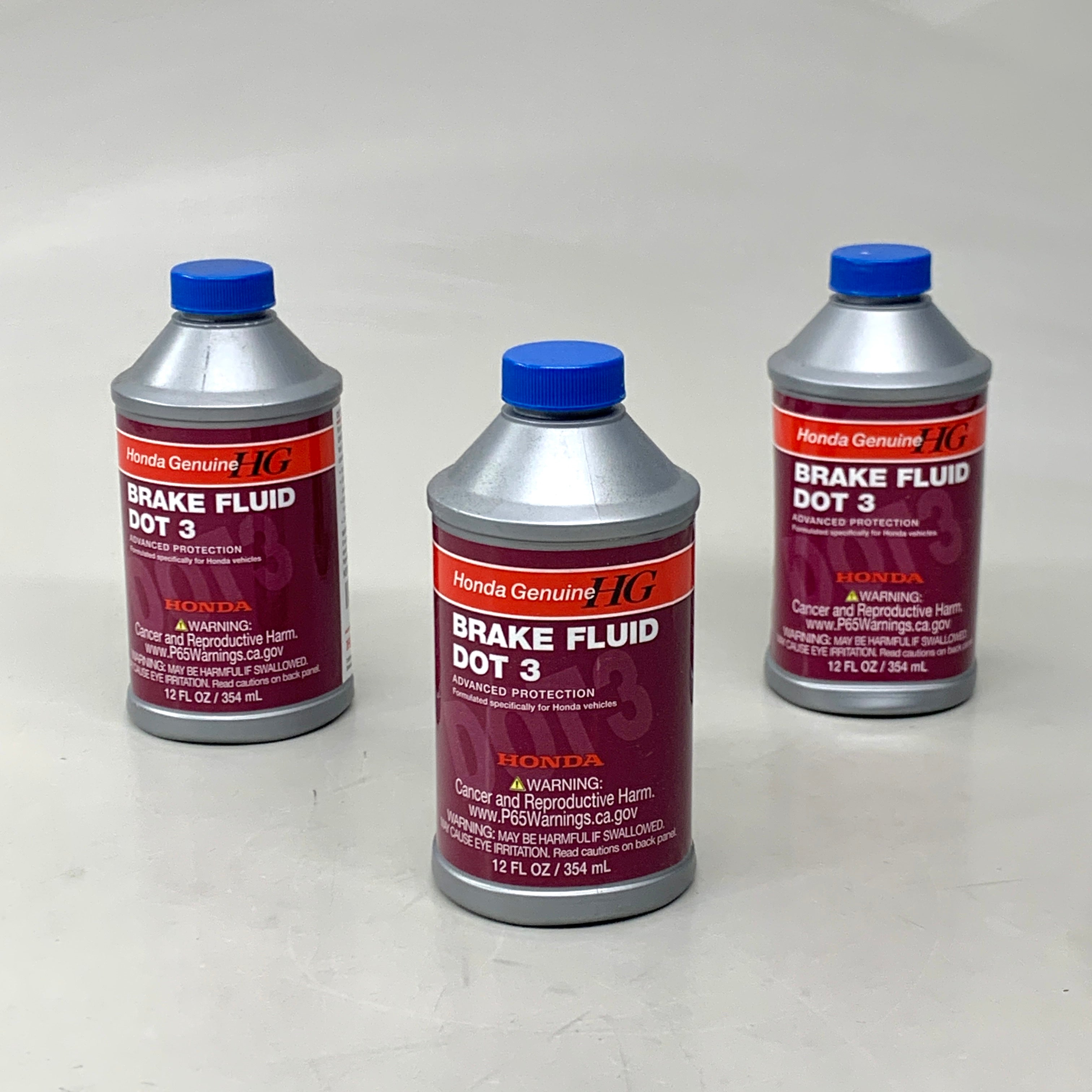 HONDA (3 PACK) Genuine Dot 3 Brake Fluid Advanced Protection CU08740 ...