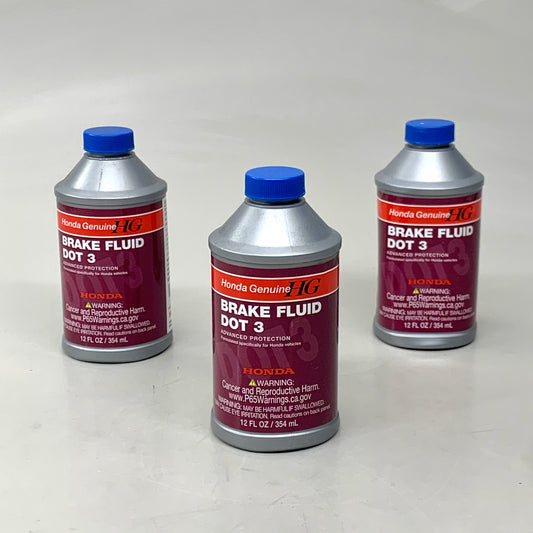 HONDA (3 PACK) Genuine Dot 3 Brake Fluid Advanced Protection CU08740