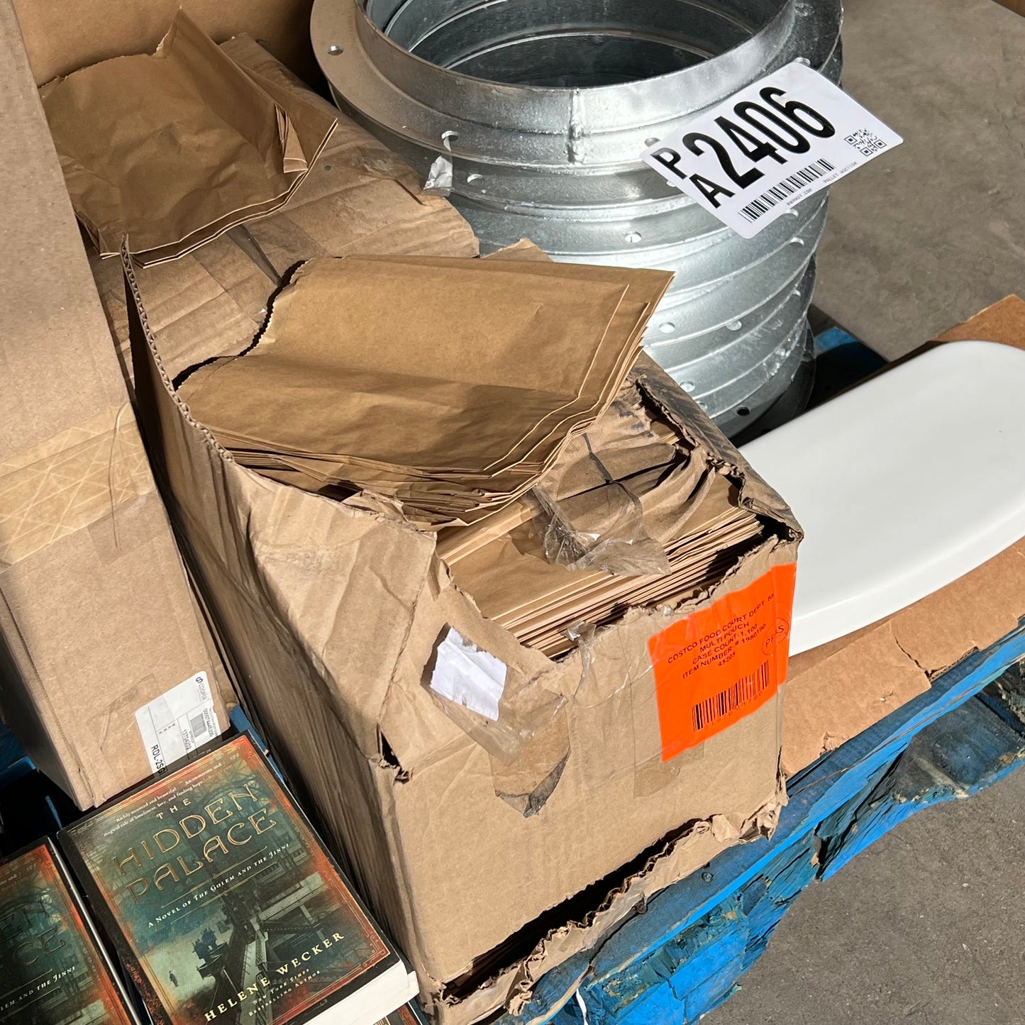 ZA@ Pallet of MIXED Furnace Filters, Books, Hardware, Individually Packaged Creamer Packets & More!!! (AS-IS)