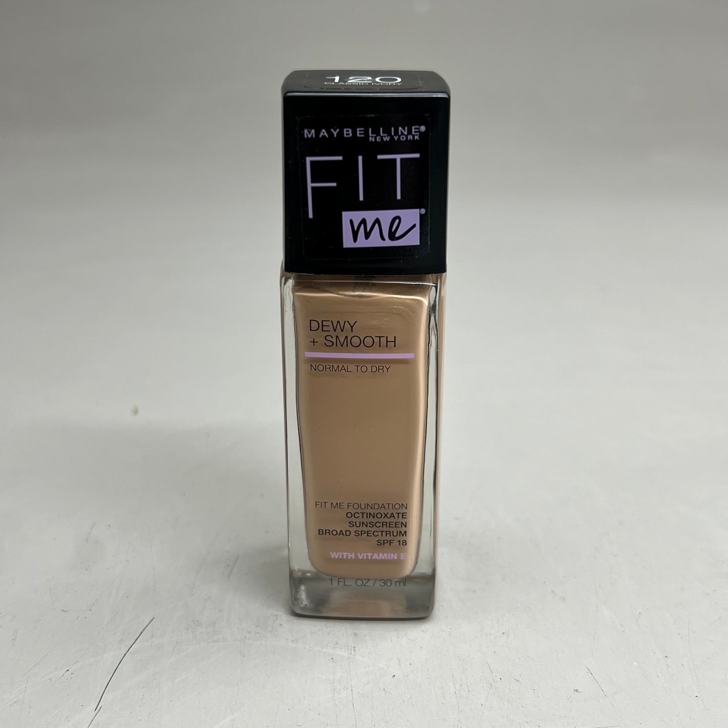 MAYBELLINE(2 PACK) Fit Me Dewy+Smooth Foundation Vitamin E 1 Fl Oz Classic Ivory