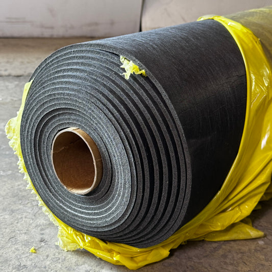TRED-MOR Commercial Cushion Roll For Double-stick Carpet Installations 2568 Sz 54" x 30' Black