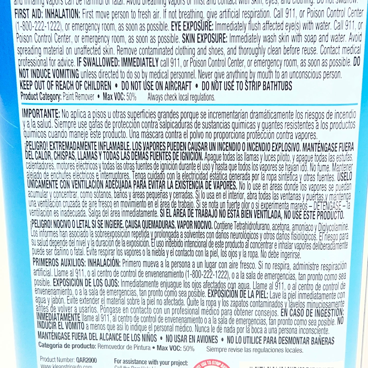 ZA@ KLEAN STRIP Aircraft Non-methylene Chloride Paint Remover 1 Quart C1322