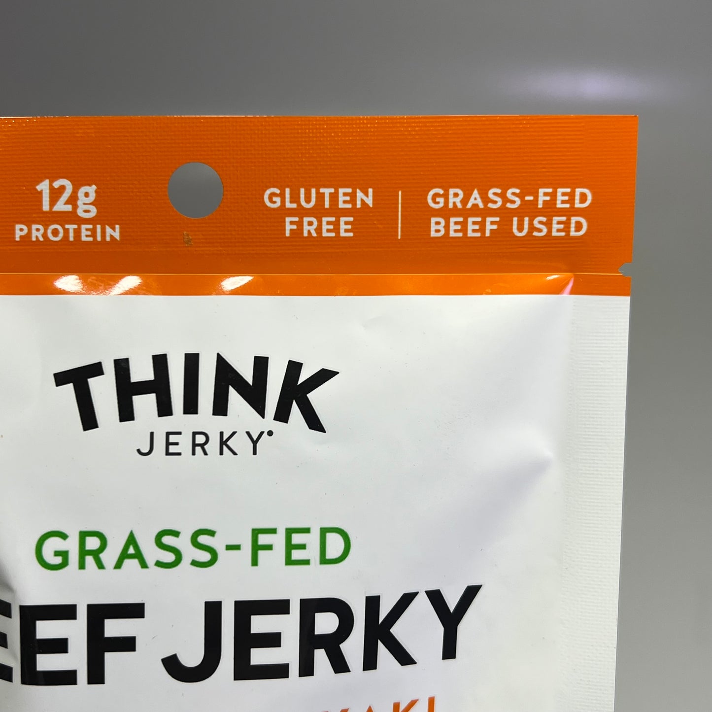 THINK (10 PACK) Gluten Free Grass Fed Sesame Teriyaki Beef Jerky 1oz BB 11/26