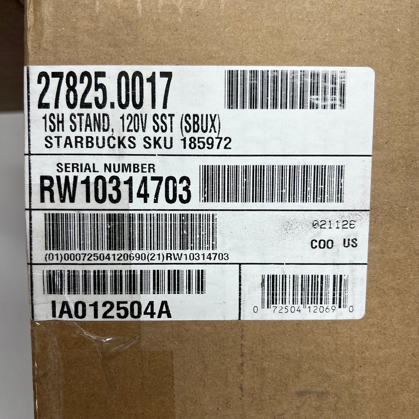 BUNN SS Soft Heat Single Server Docking Infusion Series 120V Silver S27825.0017