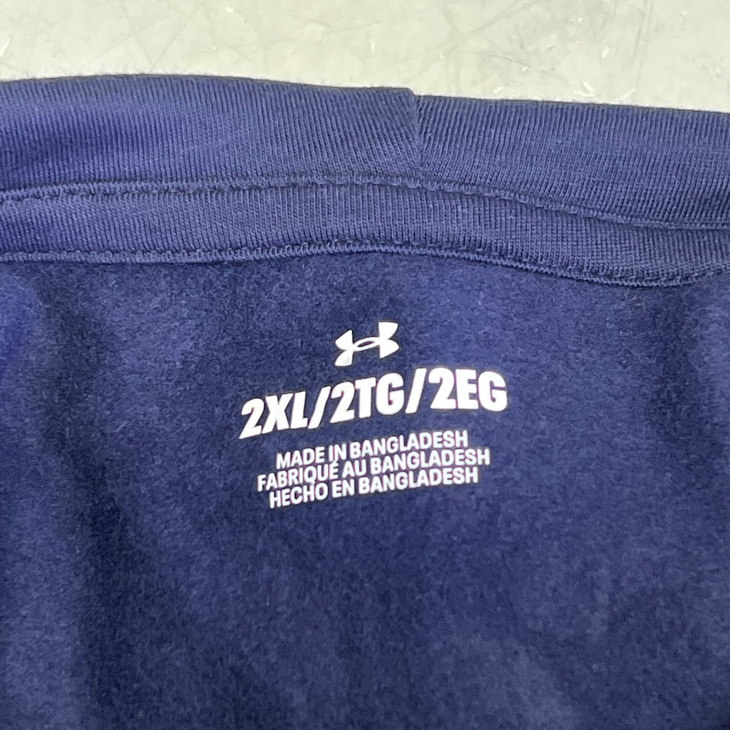 UNDER ARMOUR UA Rival Fleece Pull Over Hoodie Men's Sz 2XL Navy Blue 1379758