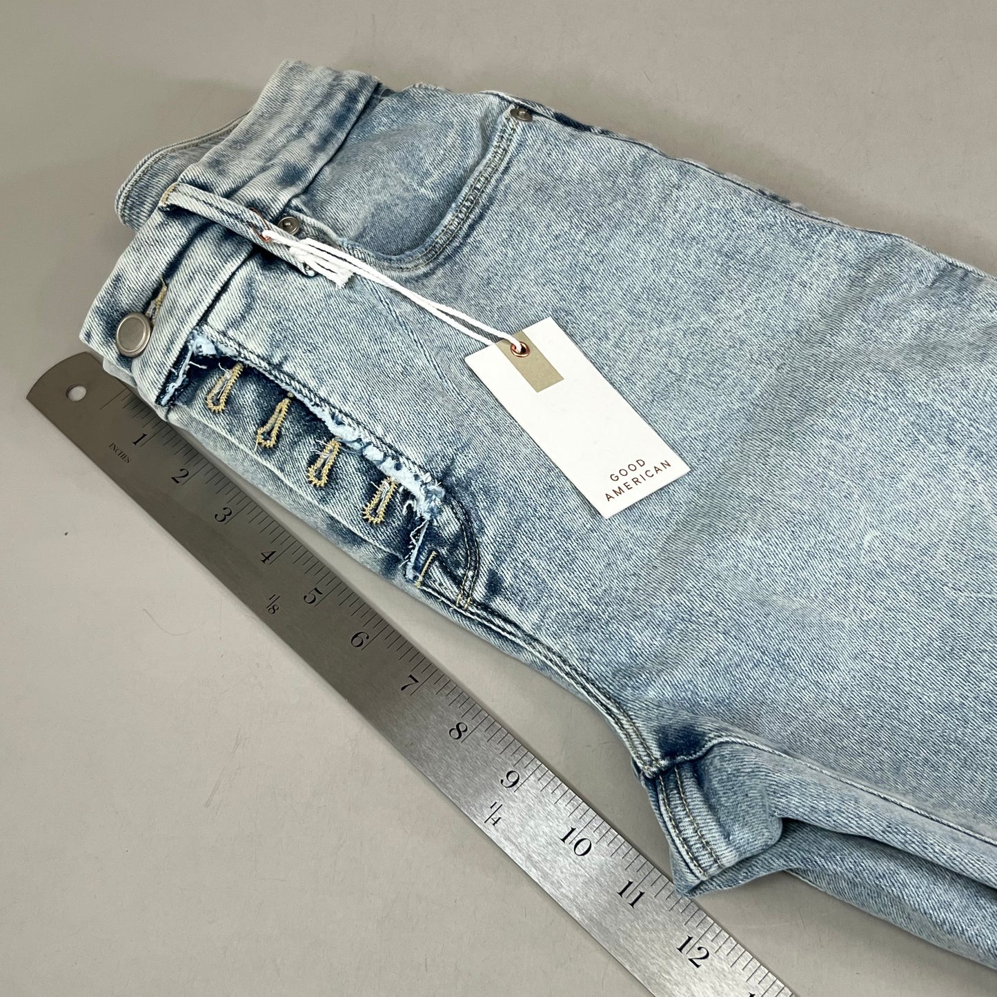 GOOD AMERICAN Good Petite Skinny Mid-Rise Jeans Women's Sz 8 Indigo649 GPSKC014T