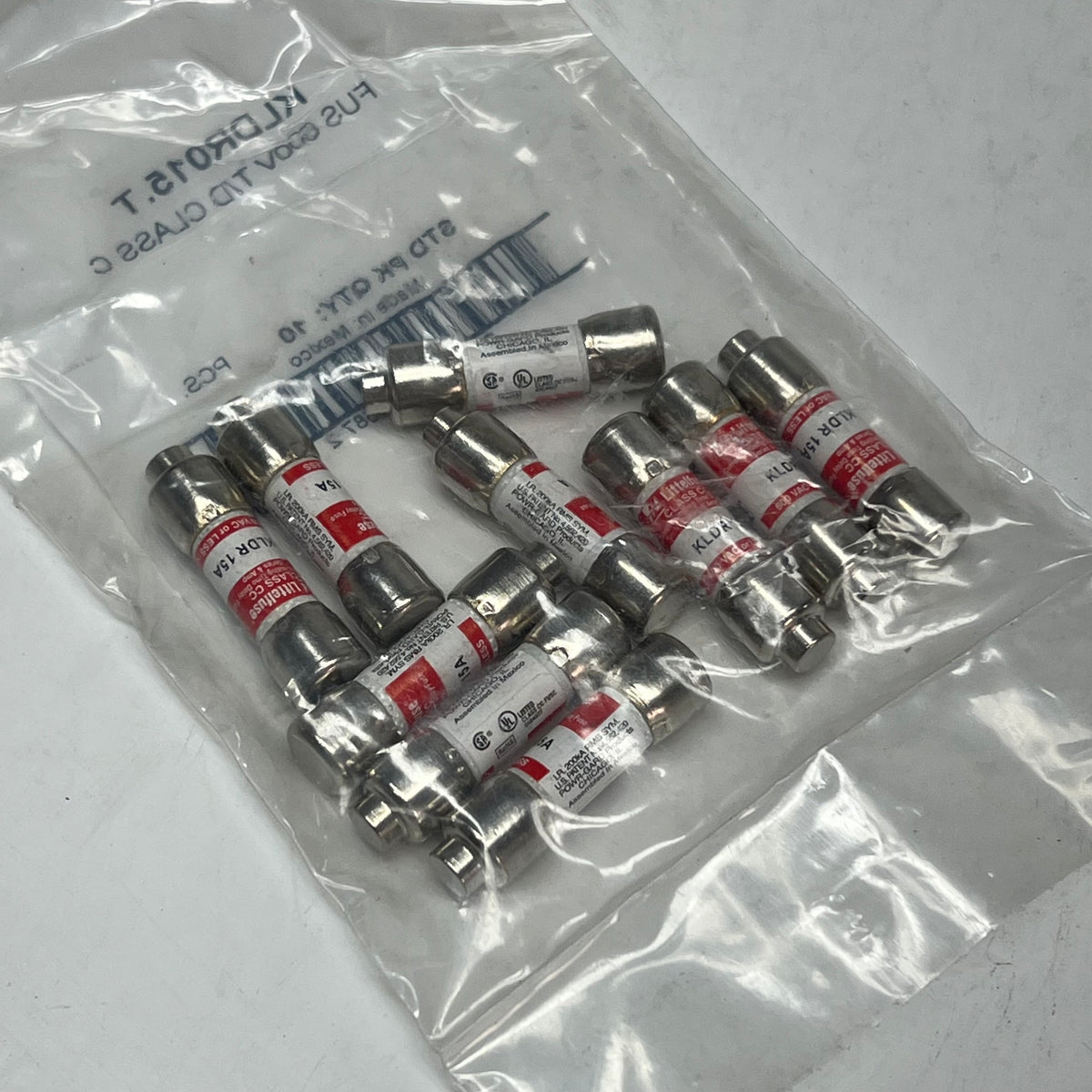 LITTELFUSE (10 PACK) Time Delay Fuse 15A 600V Class C  KLDR015.T
