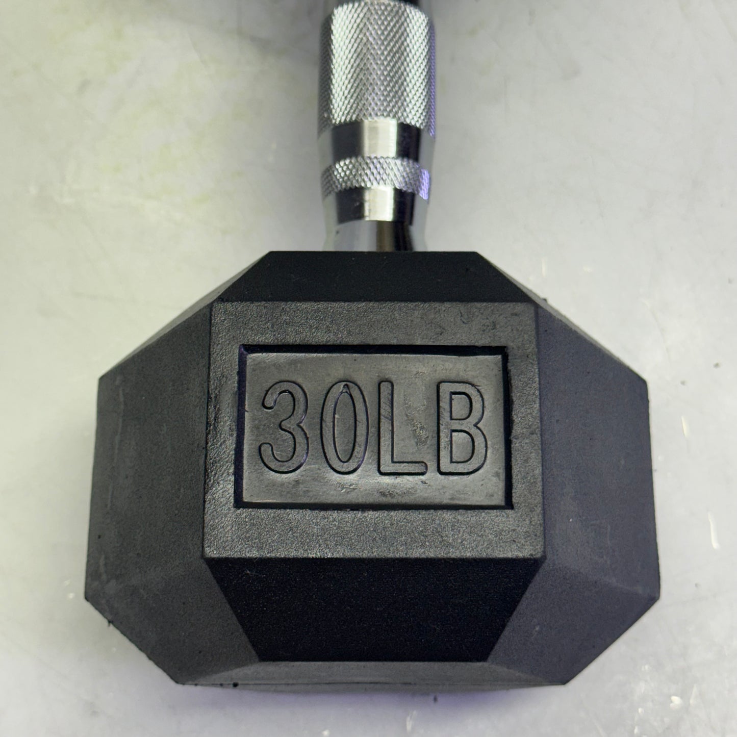 TITAN FITNESS (2 PACK) Black Rubber Coated Hex Dumbbell Single 30lb HEXDBB_30