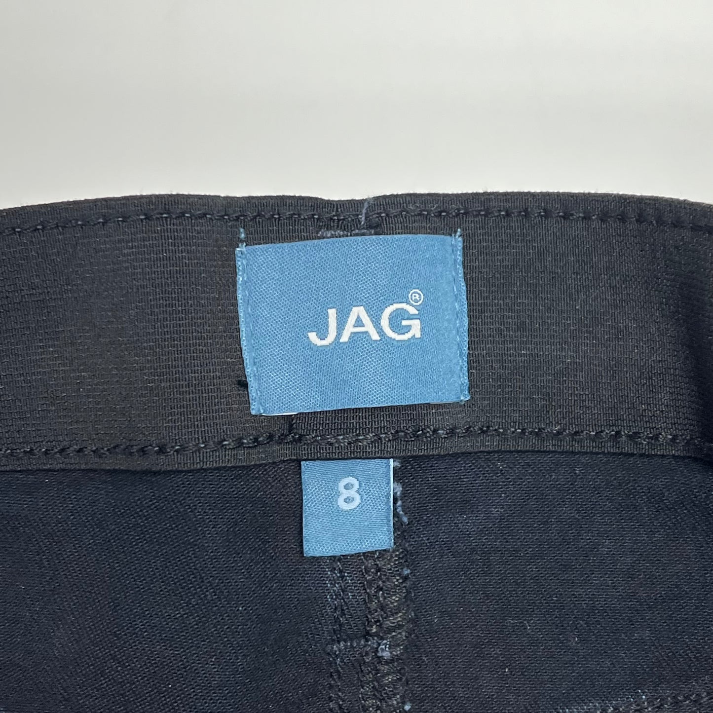 JAG Carter Girlfriend Jeans Elastic Waist Women's Sz 8/26 10" Mid-Rise Midnight