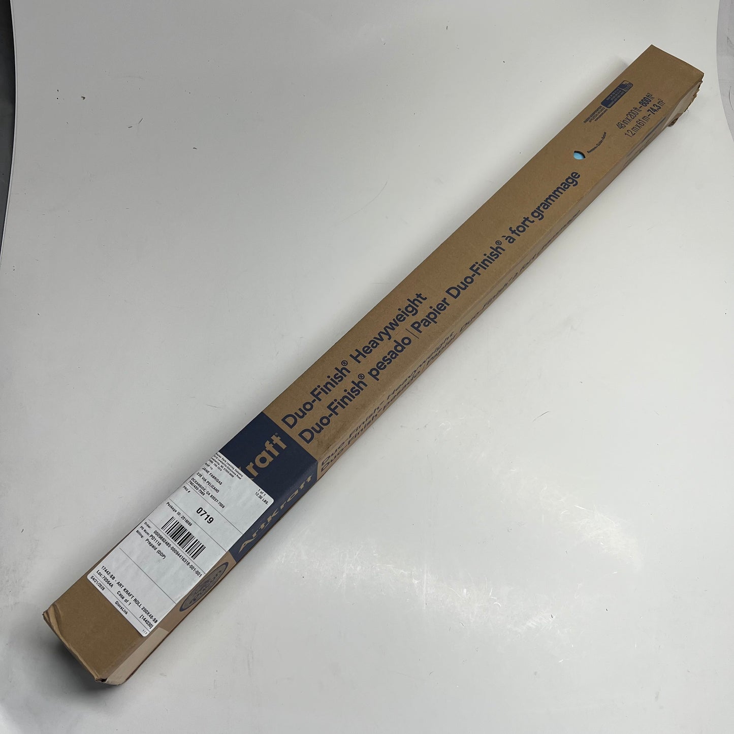 ART KRAFT Duo-finish Paper Rolls Heavy Weight  48"x200' Sky Blue P0067154