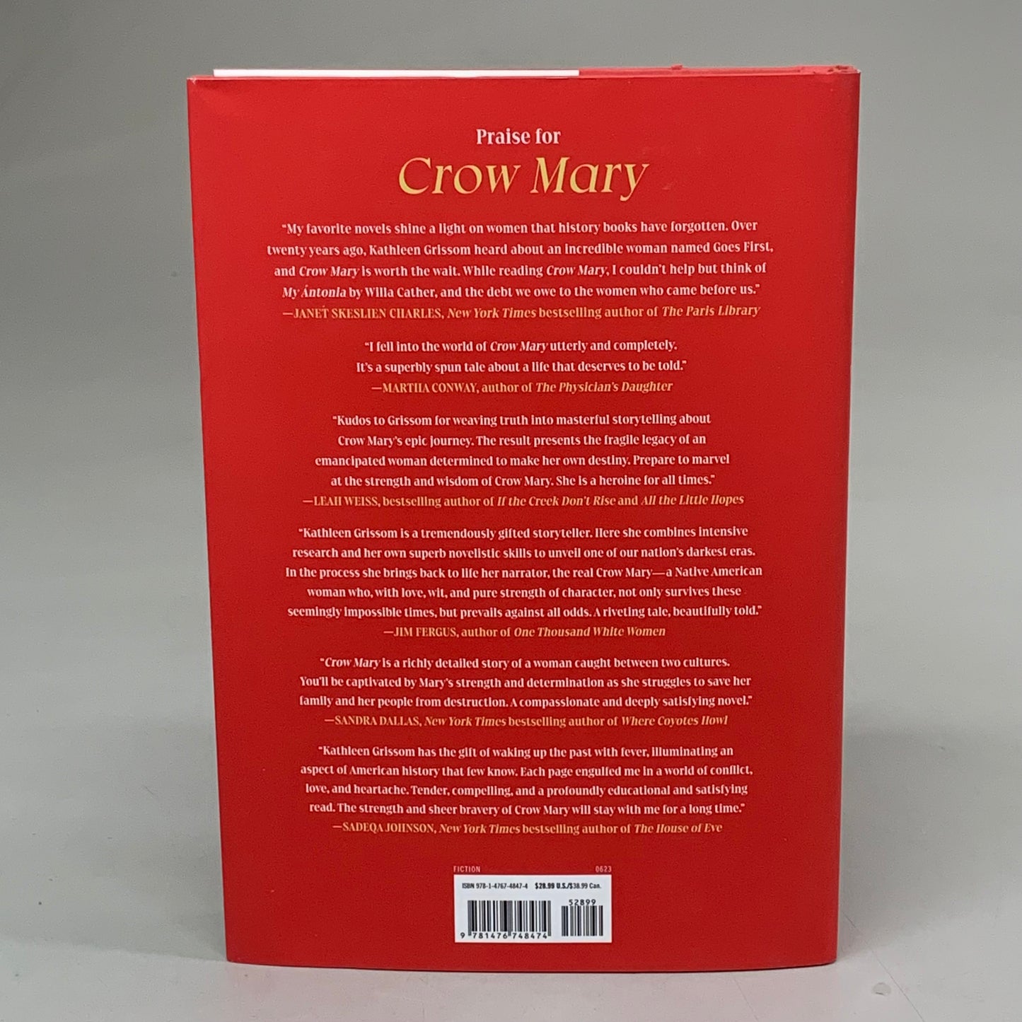 ATRIA BOOKS Kathleen Grissom Crow Mary A Novel 368 Pages (Used Good)